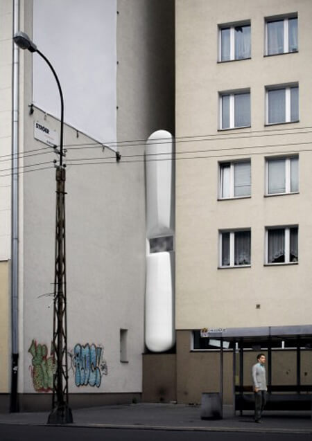 Самый узкий дом в мире - вид с улицы